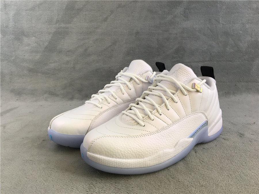 2021 Air Jordan 12 Low Easter White Legend Blue Shoes